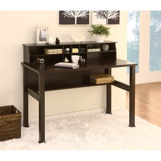 Enitial Lab Kyle Cappuccino Office/Writing Desk with MIni Hutch
