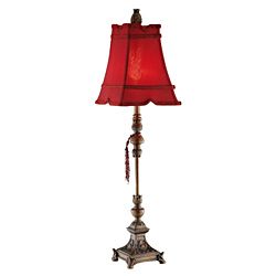 Lamp with Tassel/ Red Square Shade Today $106.69