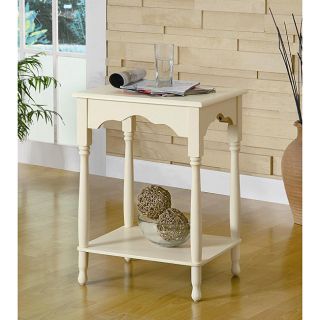Rayon Antique White Wood Table