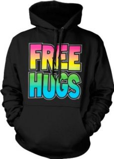 Free Hugs Rainbow and Silver Mens Sweatshirt, Funny Trendy