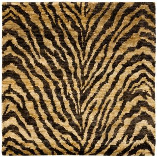 Hand knotted Vegetable Dye Tiger Beige/ Black Rug (6 Square) Today $