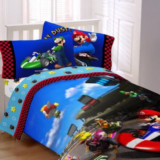 Super Mario The Race is On 4 piece Bed in a Bag with Sheet Set Today