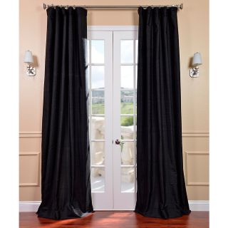 Black Dupioni Silk 108 inch Curtain Panel Today $174.99 Sale $157.49