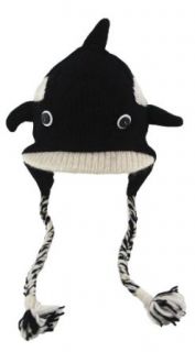 DeLux Orca Face Wool Pilot Animal Cap/Hat with Ear Flaps