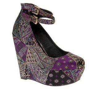  ALDO Enriguez   Women Wedge Shoes   Dark Purple   7½ Shoes