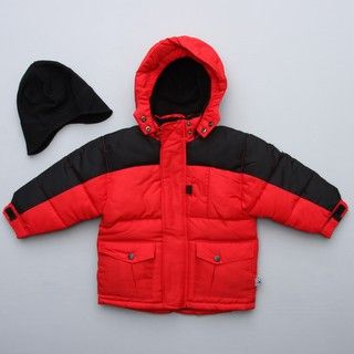 Rothschild Toddler Boys Red Coat with Beanie FINAL SALE