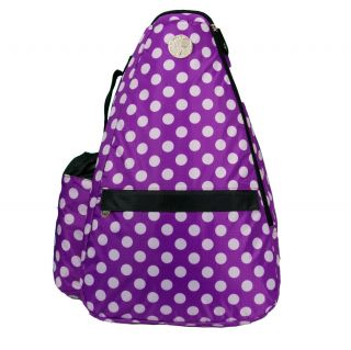 Jet Pac Purple Polka Dots Tennis Sling Bag
