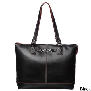 Johnston & Murphy Womens Leather Zip Tote Handbag