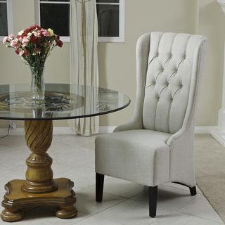 Christopher Knight Home Champion Tufted Light Beige Fabric Dining