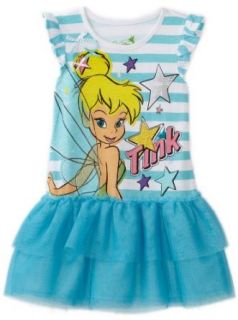 Disney Girls 2 6X Tink Glitter Dress, Teal Tap, 6X
