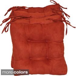 Blazing Needles Microsuede 16 inch Square Dining Chair Cushions (Set