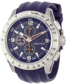 Nautica Mens N17592G NST 101 Navy Resin Navy Dial Watch Watches
