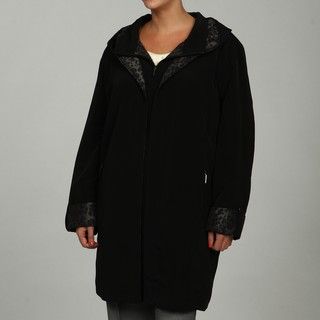 Jones New York Womens Plus Size Hooded Jacket