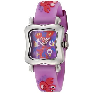 Activa Juniors Purple Crab Design Rubber Watch