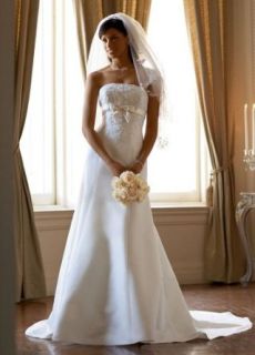 Davids Bridal Collection Wedding Dress Satin Trumpet