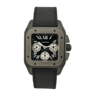 Cartier W2020005 Mens Santos 100 Titanium and Stainless Steel Watch