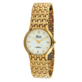 Swiss Edition Mens All Gold Round Dress Watch