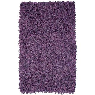 Pelle Hand tied Purple Leather Shag Rug (4 x 6) Today $79.99 4.2 (9