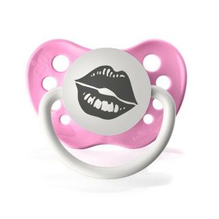 Personalized Pacifiers Muah Lips Pacifier in Pink Today $5.99
