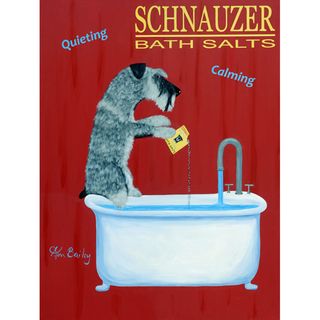 Ken Bailey Schnauzer Bath Salts Unframed Print Art