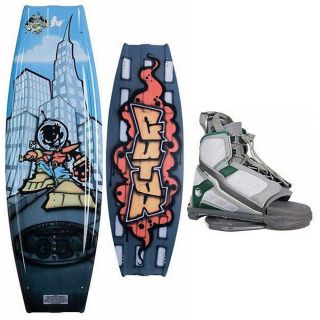 Gator 126 cm Wakeboard with Liquid Force Bindings (Size 4 7