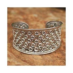 Sterling Silver Lanna Elegance Cuff Bracelet (Thailand) Today $134