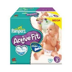 PAMPERS   Couches active fit t.3 x126 4 9 kg126Couches. Taille 3 (4 9