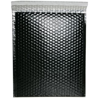 Black Metallic 10x13 Open End Bubble Mailers (Pack of 12)