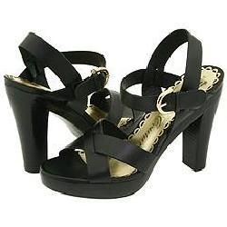 Juicy Couture Fiona Black Vacchetta Sandals   Size