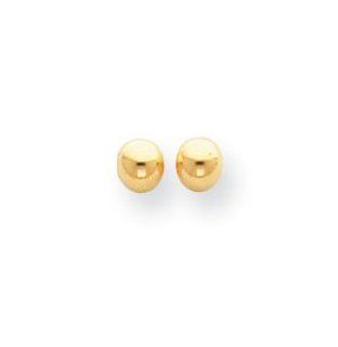 14K Yellow Gold 4mm Ball Stud Earrings safety backs