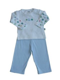 Noa Lily White Waffle Top with Boys Peace Embroidery and