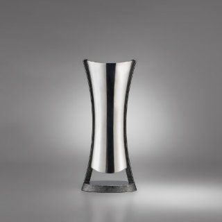 Nambe Anvil Vase, 10 Inch High by 2 1/2 Inch Length by 4 1