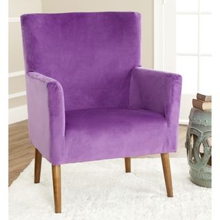 Safavieh Retro Purple Velvet Blend Club Chair