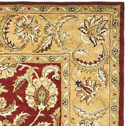 Handmade Classic Red/ Gold Wool Rug (96 x 136)