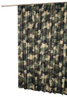In Style Camouflage Shower Curtain, Green