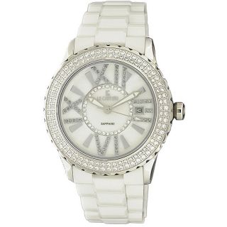 White Ceramic Zirconia Studded Bezel Watch Today $138.00