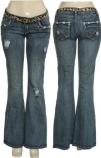 VANILLA STAR Torn Flare Vintage Inspired Jeans W/ Belt