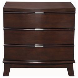 Enitial Lab Cerali Three Drawer Brown Cherry Wood Night Stand Today