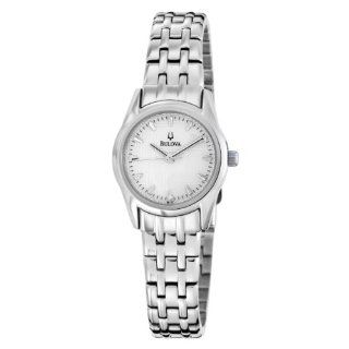 Bulova Womens 96L127 Bracelet Silver White Dial Watch Watches