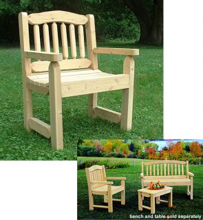 Rustic Adirondack Cedar Garden Chair