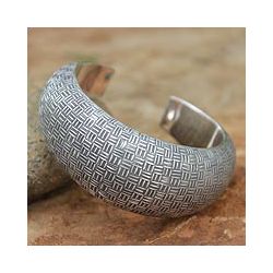 Sterling Silver Woven Illusion Cuff Bracelet (Thailand) Today $209
