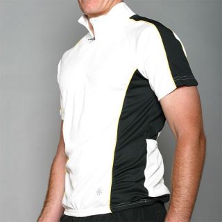 PT Sport Mens Black/ White Quarter zip Bike Jersey