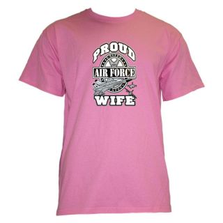 Fruit of the Loom Womens Pink Air Force Wife Graphic Tee