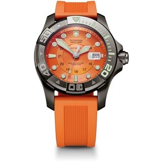Victorinox Swiss Army Mens Automatic Dive Watch 500 Orange Dial