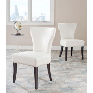 Matty Cream Leather Nailhead Dining Chairs (Set of 2) Today $317.99 4