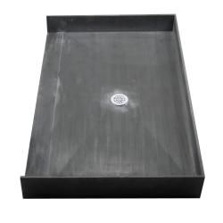 Tile Ready Shower Pan 35x72 inch Center Barrier Free PVC Drain