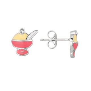 Sterling Silver and Enamel Ice Cream Earrings Today $21.49