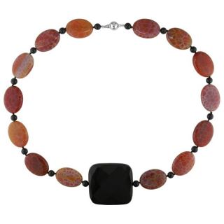 Sterling Silver Multi colored Gemstone Bead Necklace