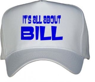 Its All About Bill White Hat / Baseball Cap Clothing