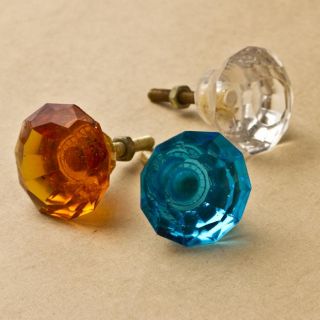 Set of 6 Glass Jewelers Knob (India)